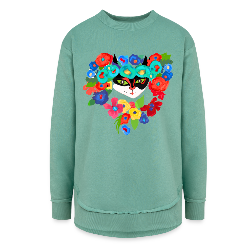 Women's Weekend Tunic Fleece Sweatshirt - saltwater