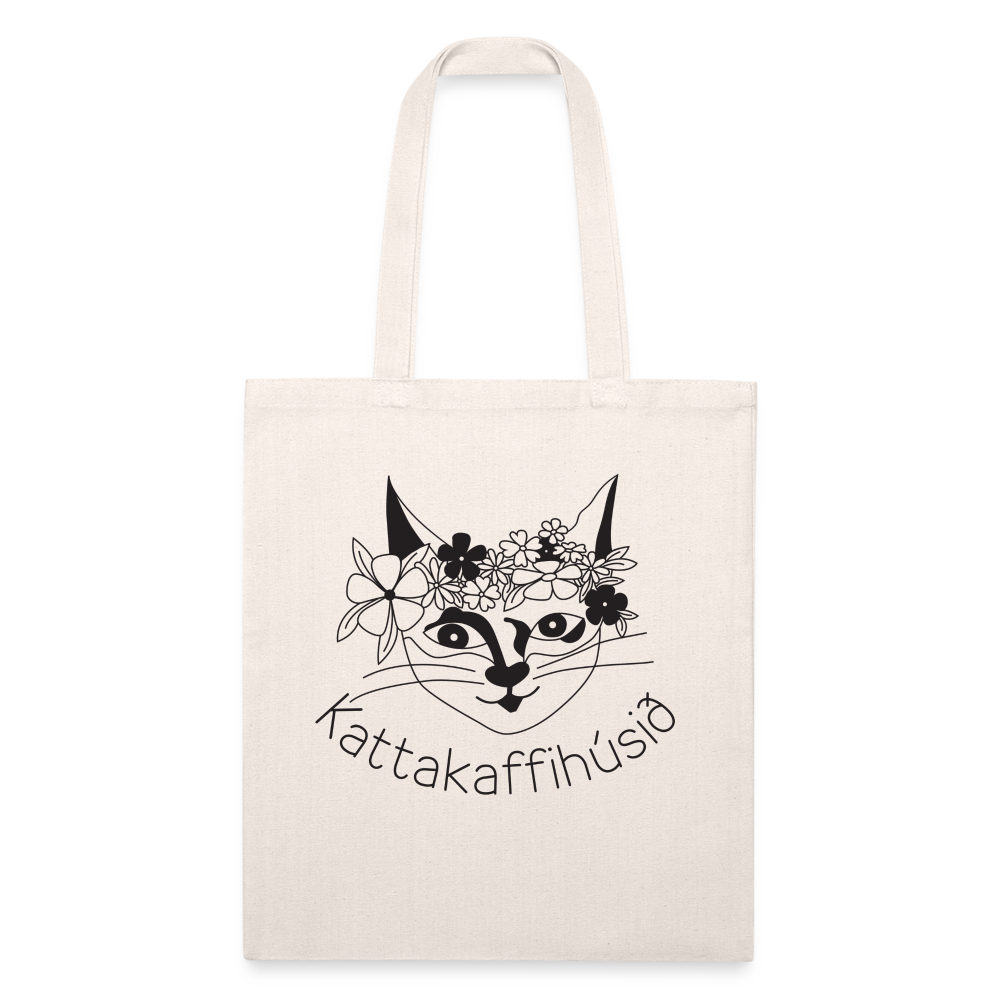 Recycled Tote Bag with logo - natural