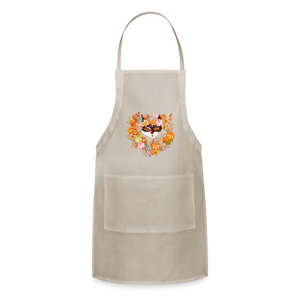 Halloween Cat Apron - natural