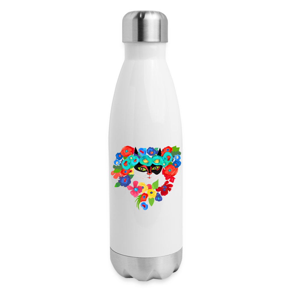 Insulated Stainless Steel Water Bottle - white