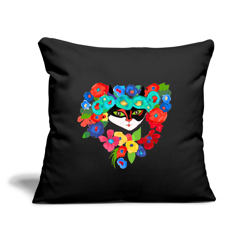 Throw Pillow Cover 18” x 18” - black