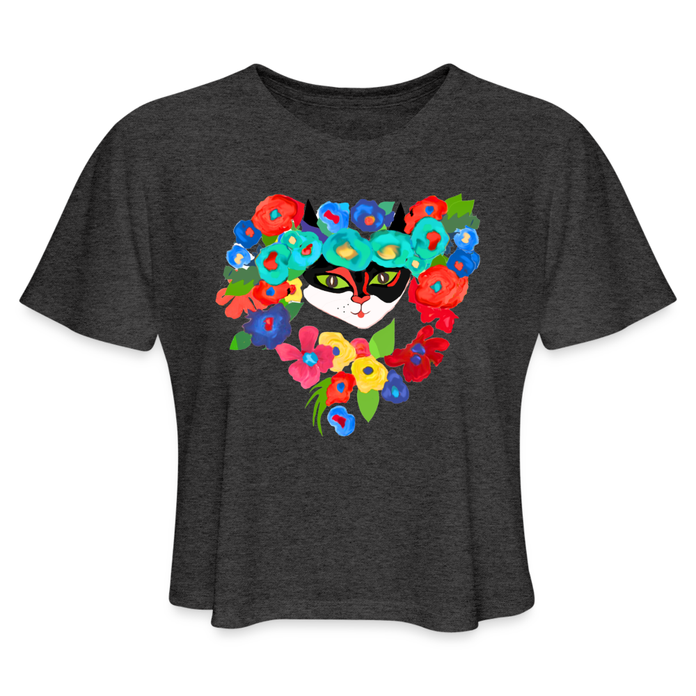 Women's Cropped T-Shirt - deep heather