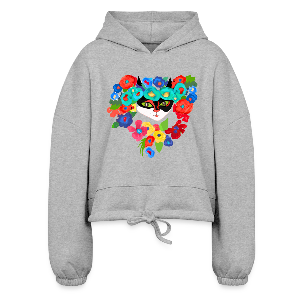 Women’s Cropped Hoodie - heather gray