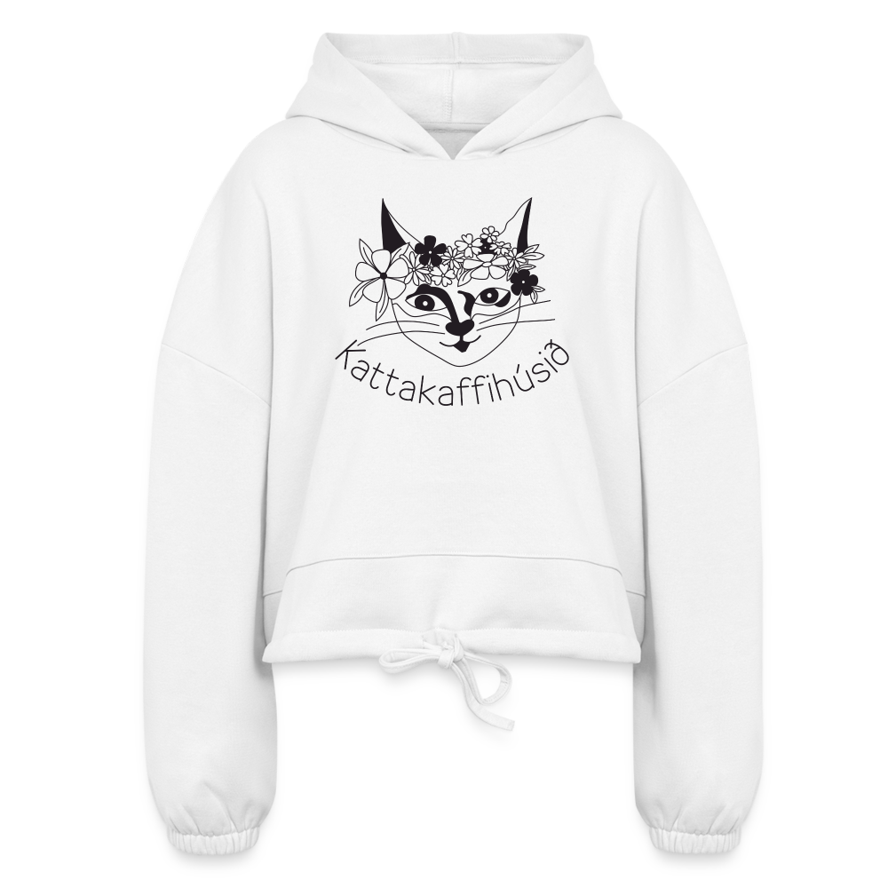 Women’s Cropped Hoodie - white