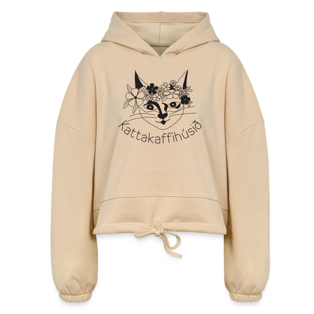 Women’s Cropped Hoodie - nude