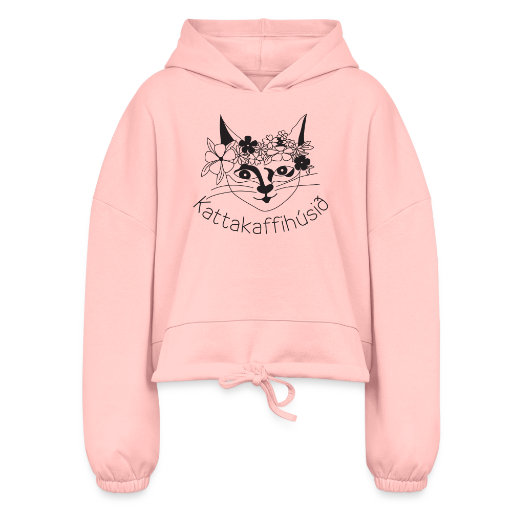 Women’s Cropped Hoodie - light pink