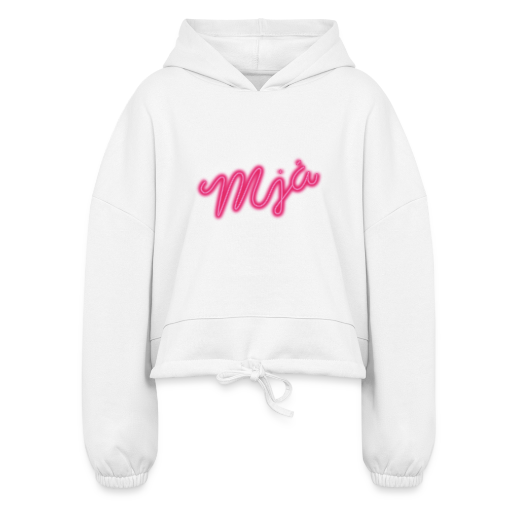 Women’s Cropped Hoodie - white