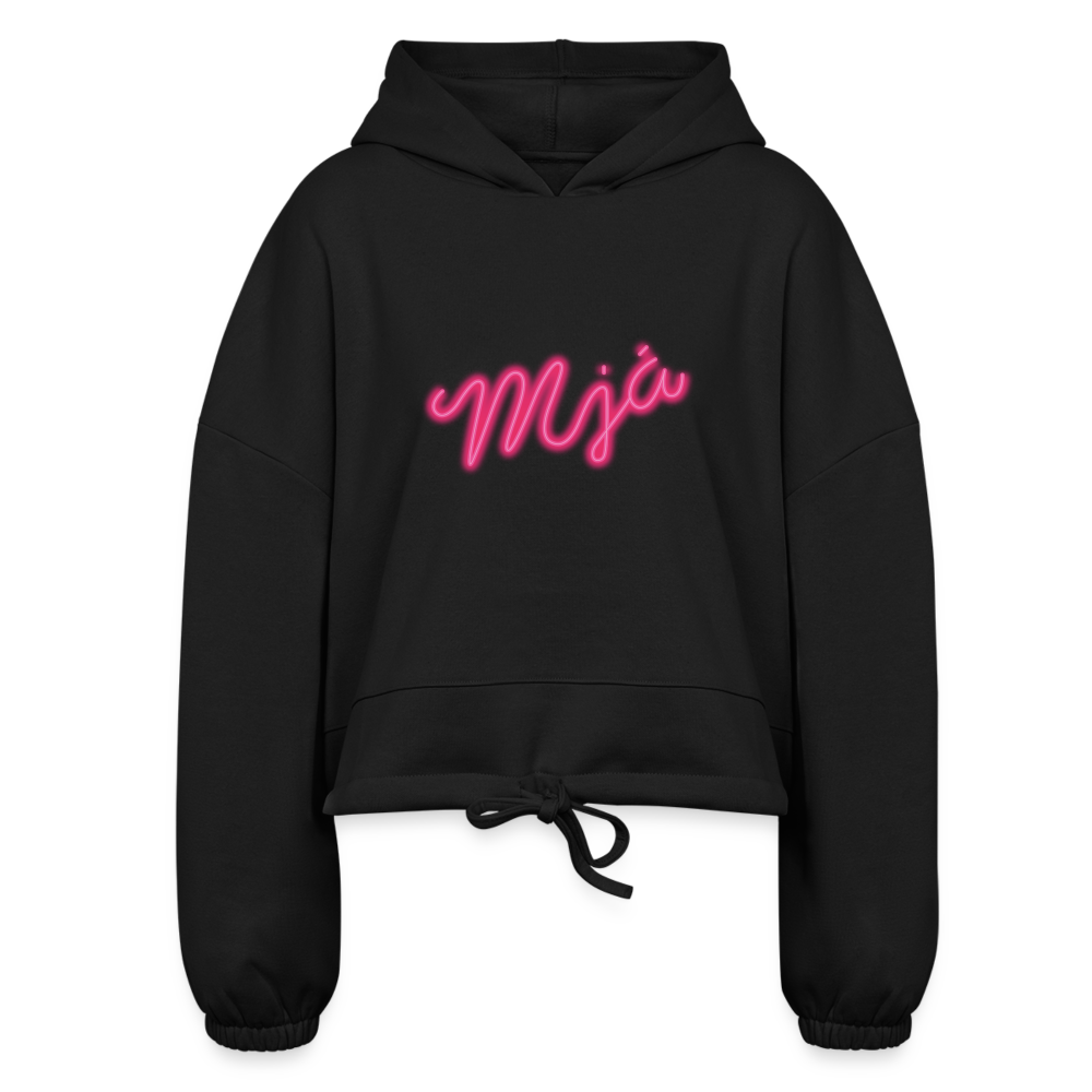 Women’s Cropped Hoodie - black