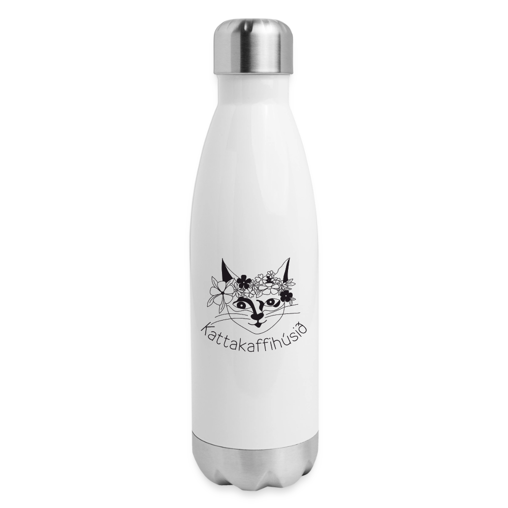 Insulated Stainless Steel Water Bottle - white