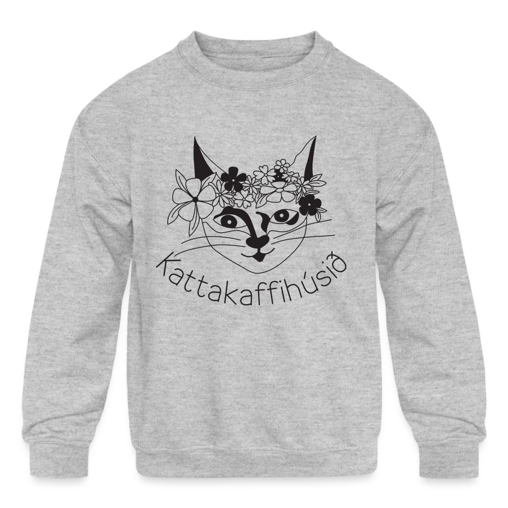 Kids' Crewneck Sweatshirt With Logo - heather gray