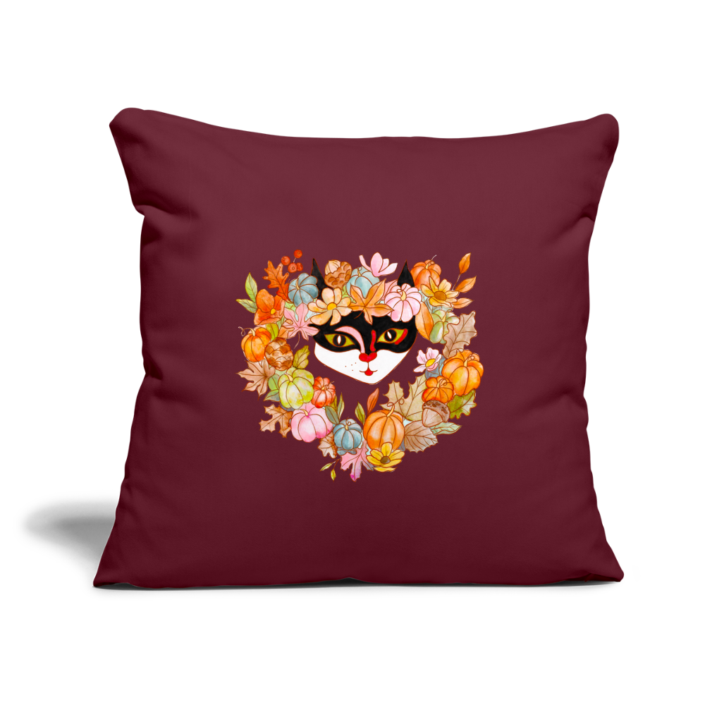 Throw Pillow Cover 18” x 18” - burgundy