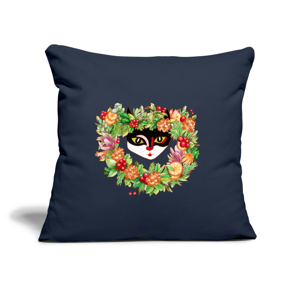 Holiday Throw Pillow Cover 18” x 18” - navy