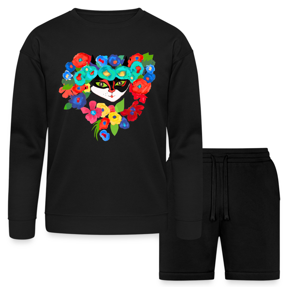 Unisex Sweatshirt & Short Set - black