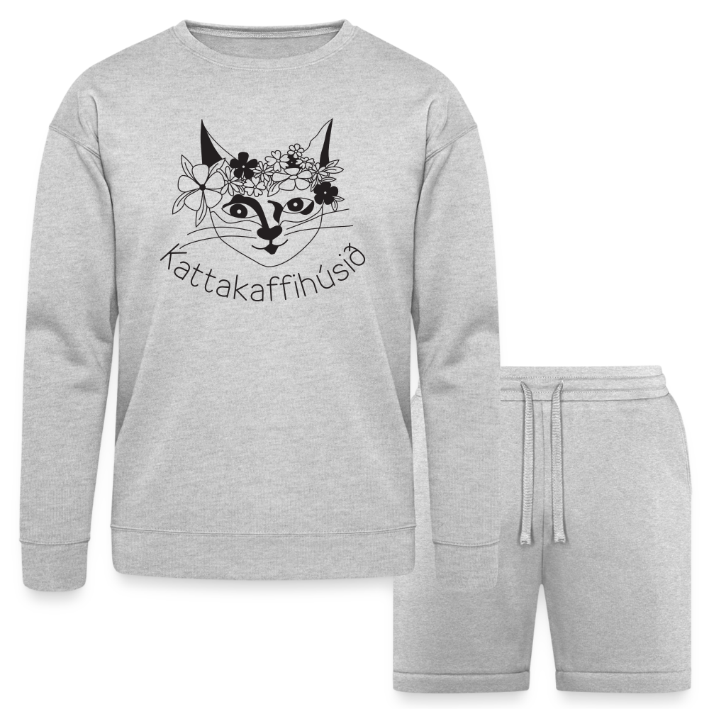Unisex Sweatshirt & Short Set - heather gray